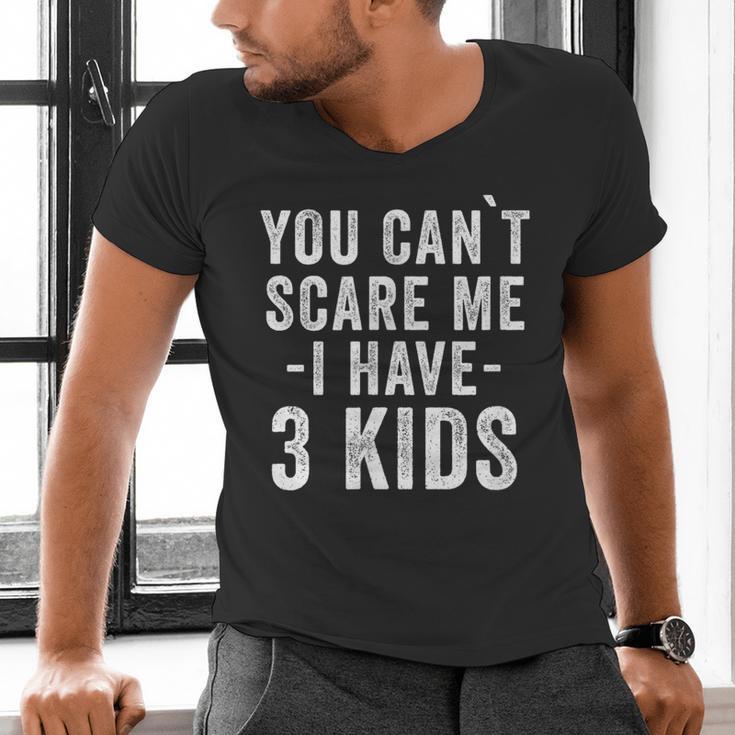 3 Kids Mom Of Three Dad Of 3 Children Parents Men's V-Neck T-Shirt