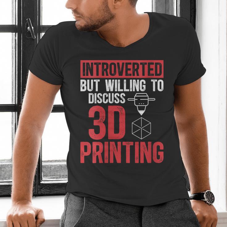 3D Printer Introvert 3D Printing Men's V-Neck T-Shirt 3D Printer Introvert 3D Printing Men's V-Neck T-Shirt