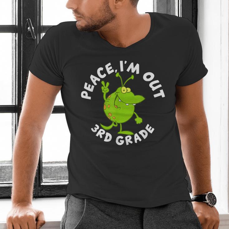 3rd Grade Graduation Promotion Peace I'm Out Last Day Men's V-Neck T-Shirt
