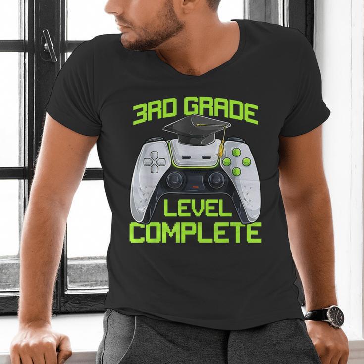 3rd Grade Level Complete Gamer Class Of 2026 Graduation Men's V-Neck T-Shirt