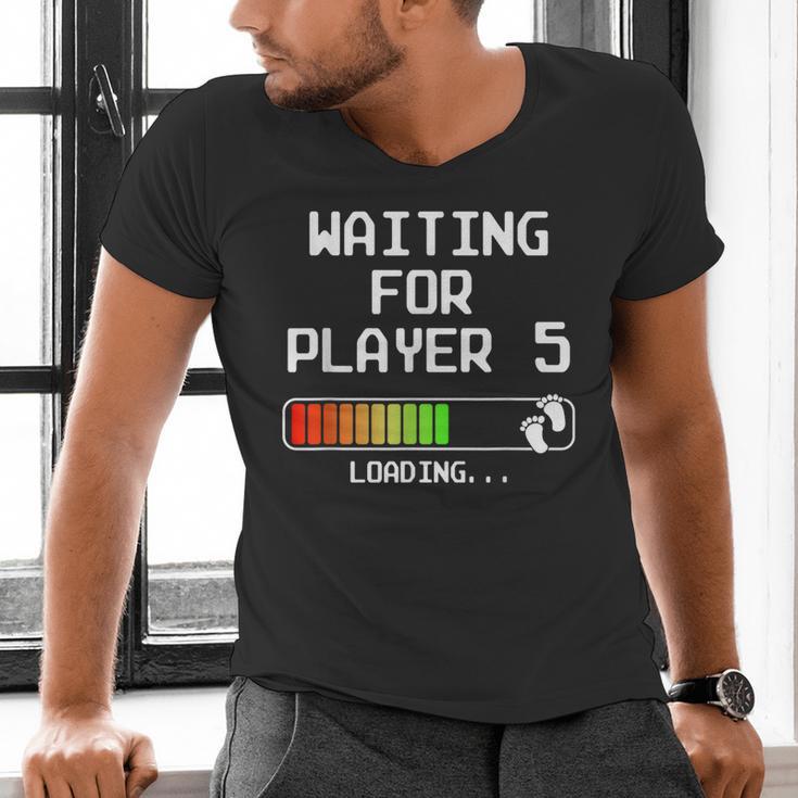 3rd Time Dad Mom Waiting For Player 5 Baby 3 Announcement Men's V-Neck T-Shirt 3rd Time Dad Mom Waiting For Player 5 Baby 3 Announcement Men's V-Neck T-Shirt
