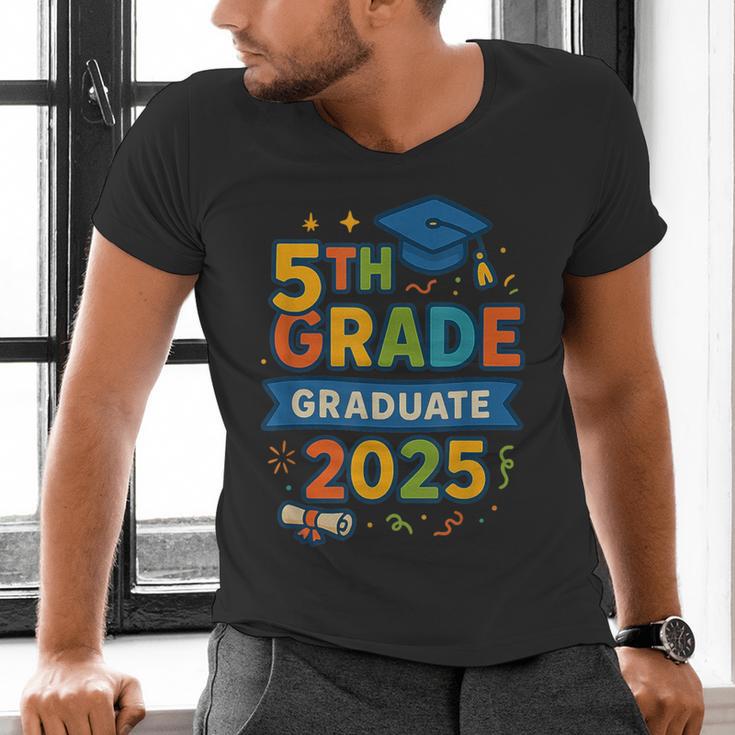 5th Grade Graduation 2025 Graphic – Class Of 2025 Theme Men's V-Neck T-Shirt