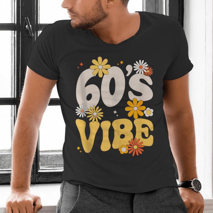 60's Vibe Vintage Nostalgia Mixtape Era 1960s Party Groovy Men's V-Neck T-Shirt
