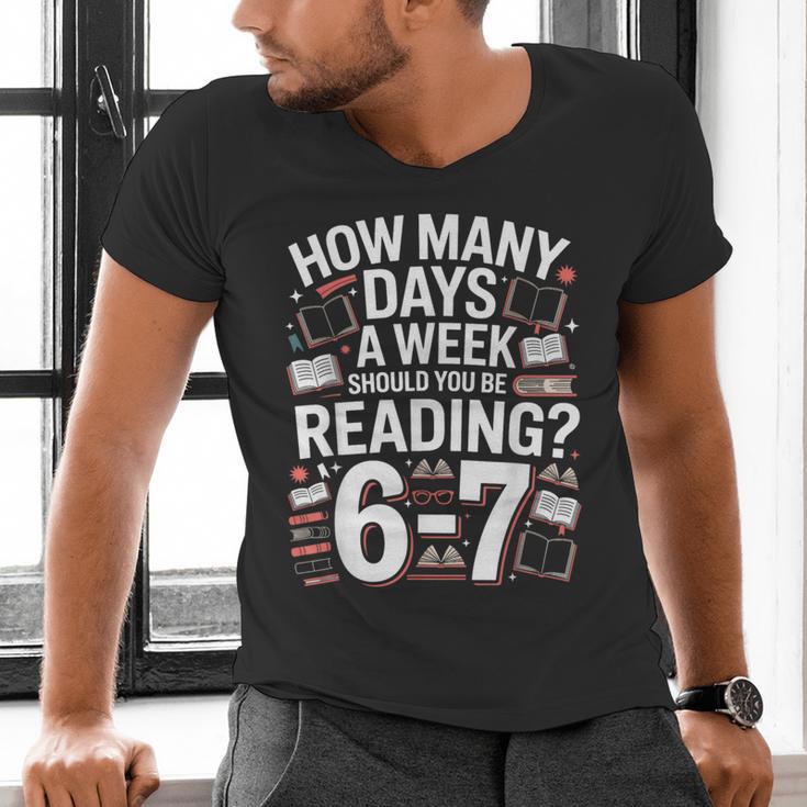 67 For Reading With Books Men's V-Neck T-Shirt