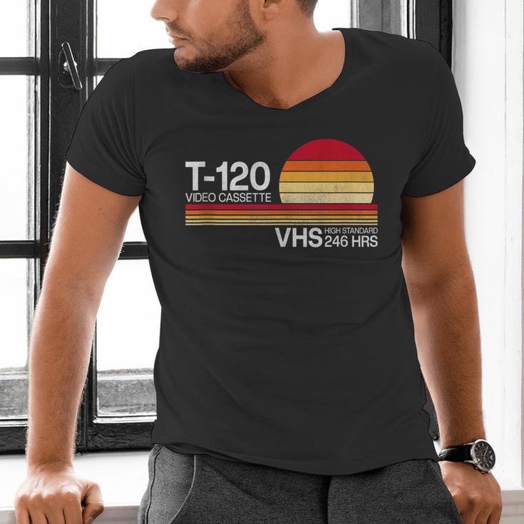 70's 80's 90's Music Nostalgia Video Cassette Tape VHS Retro Men's V-Neck T-Shirt