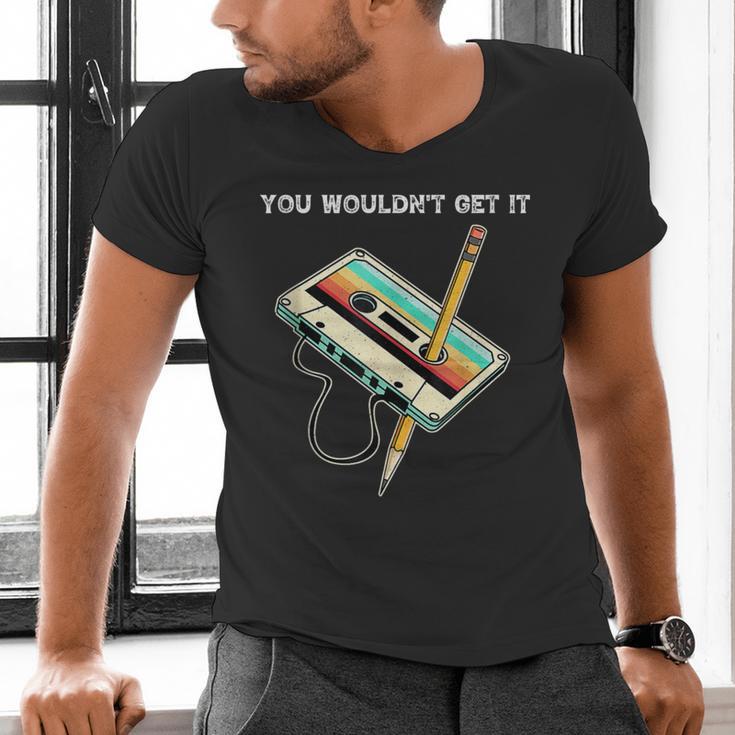 70s 80s 90s Retro Party Costume Nostalgia Cassette Men's V-Neck T-Shirt