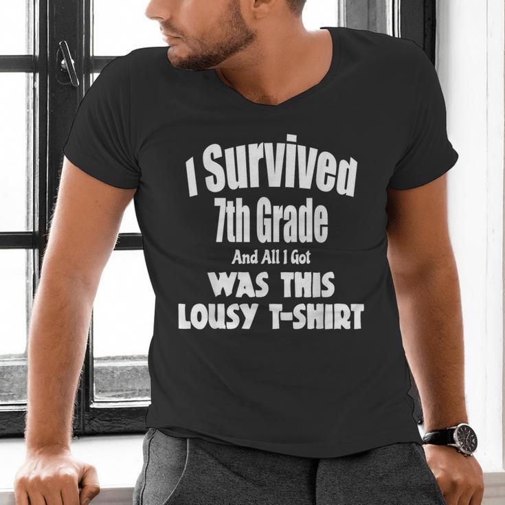 7th Seven Grade Graduation Shirt Boy Girl Graduate Education Men's V-Neck T-Shirt
