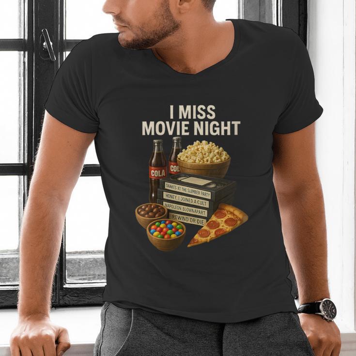 80's & 90's Nostalgia T- Shirt I Miss Movie Night Men's V-Neck T-Shirt