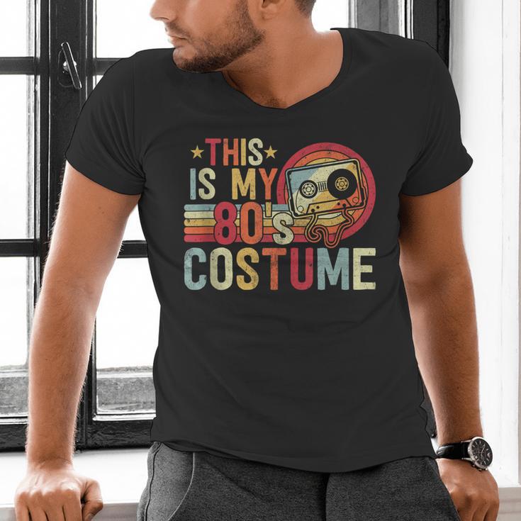 This Is My 80s Costume Vintage Style Nostalgia 1980s Retro Men's V-Neck T-Shirt