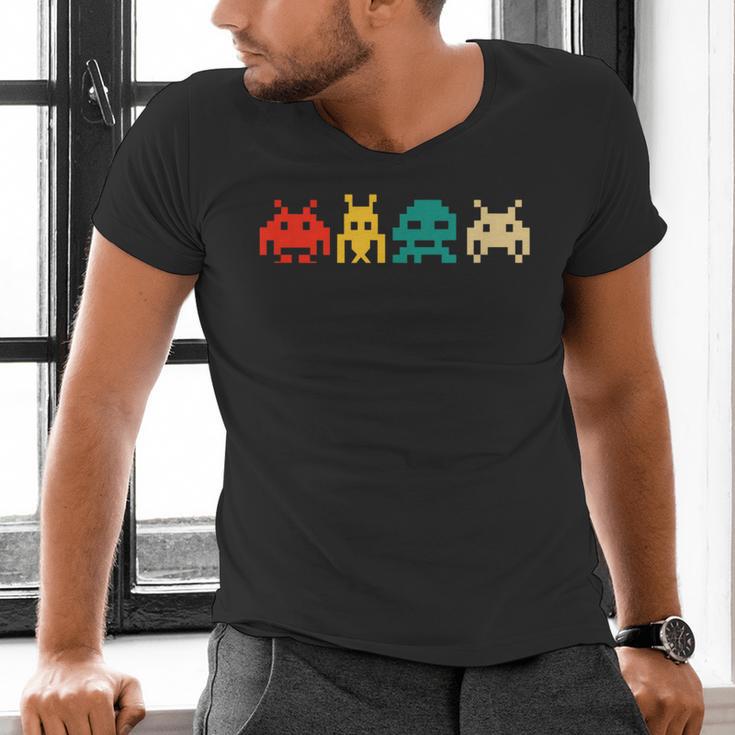 80s Video Game Nostalgia Retro Vintage Arcade Novelty Men's V-Neck T-Shirt