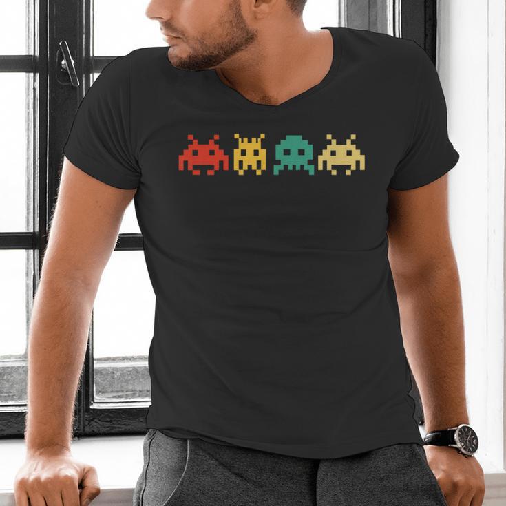 80s Video Game Vintage Nostalgia Retro Arcade Novelty Men's V-Neck T-Shirt