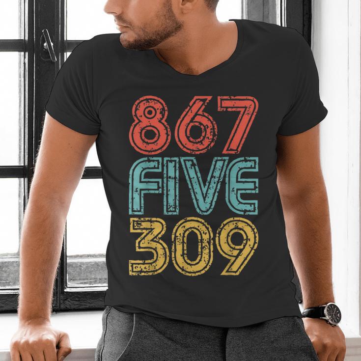 8675309 Retro Vintage 80's 90's Music Nostalgia Men's V-Neck T-Shirt 8675309 Retro Vintage 80's 90's Music Nostalgia Men's V-Neck T-Shirt