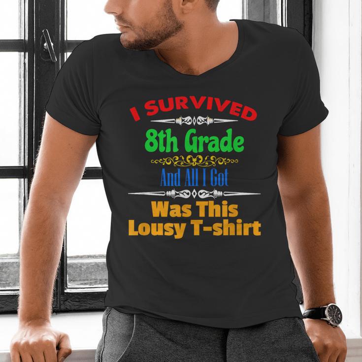 8th Grade Graduation Boys Girls Grad Education Men's V-Neck T-Shirt