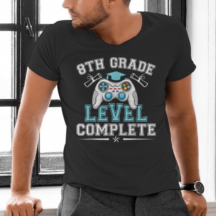 8th Grade Level Complete Graduation 2025 Class Eighth Grade Men's V-Neck T-Shirt
