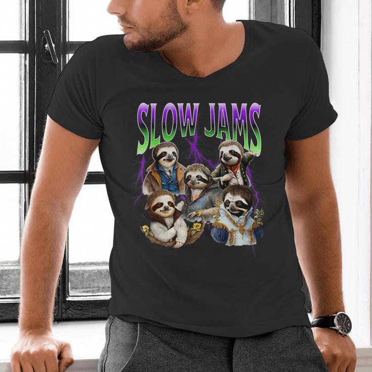 90s Style Bootleg Trendy Sloth Design For Introverts Men's V-Neck T-Shirt 90s Style Bootleg Trendy Sloth Design For Introverts Men's V-Neck T-Shirt