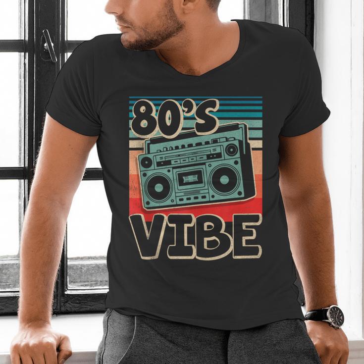 90's Vibe Vintage Style Cassette Tape Nostalgia 1990s Party Men's V-Neck T-Shirt