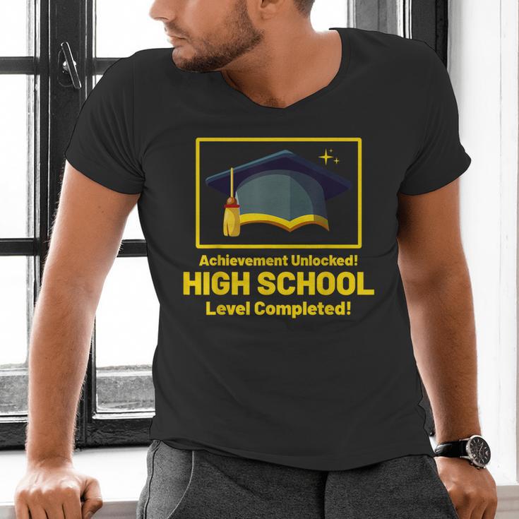 Achievement Unlocked High School Graduation Gamer Men's V-Neck T-Shirt