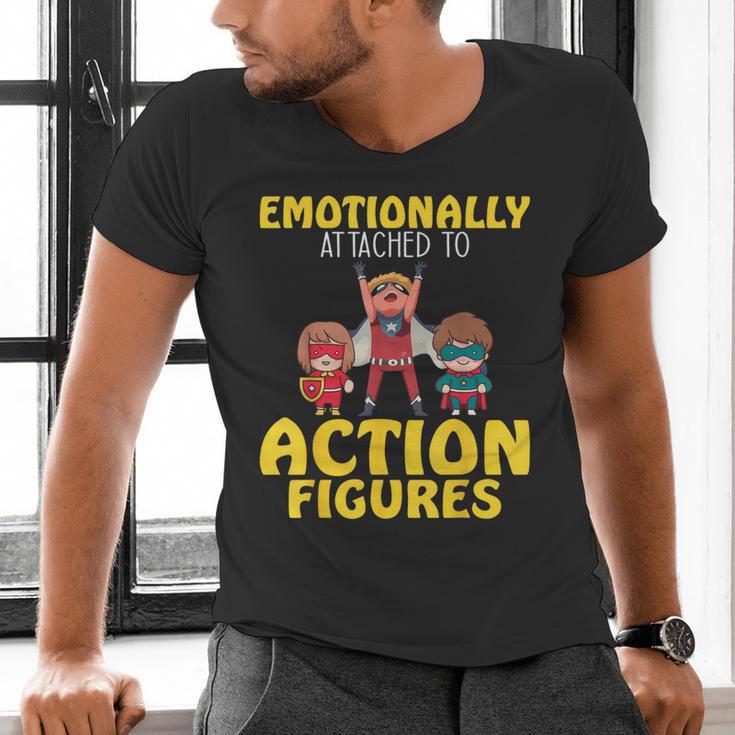 Action Figure Collector Comic Books Men's V-Neck T-Shirt Action Figure Collector Comic Books Men's V-Neck T-Shirt