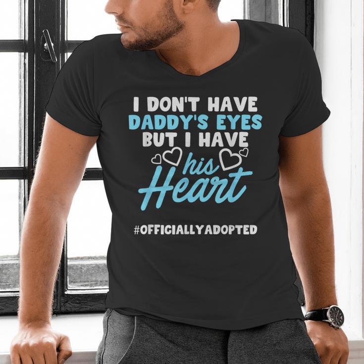 Adoption Announcement Day Dad Heart Small Men's V-Neck T-Shirt