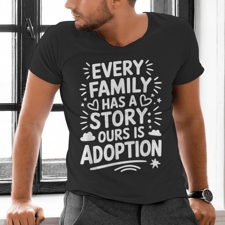 Adoptive Mom Adoption Dad And Adoption Day Foster Care Men's V-Neck T-Shirt