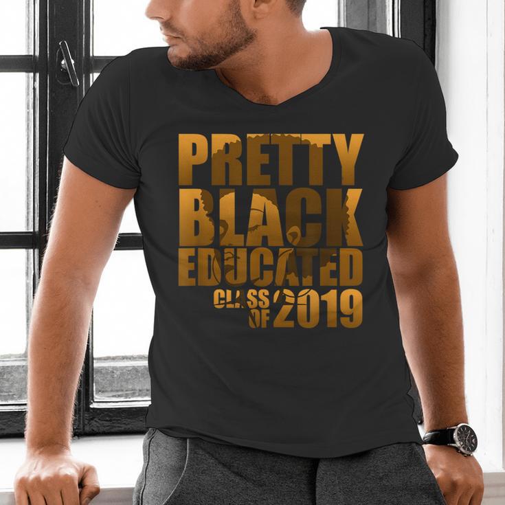 African American Girl Graduation Shirt Senior 2019 Men's V-Neck T-Shirt