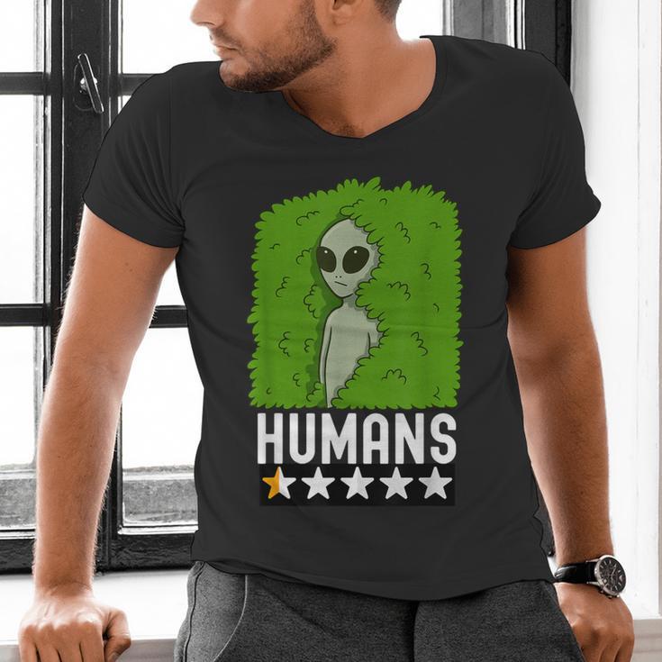 Alien Avoids Humans Sarcastic Introvert Humor Men's V-Neck T-Shirt Alien Avoids Humans Sarcastic Introvert Humor Men's V-Neck T-Shirt