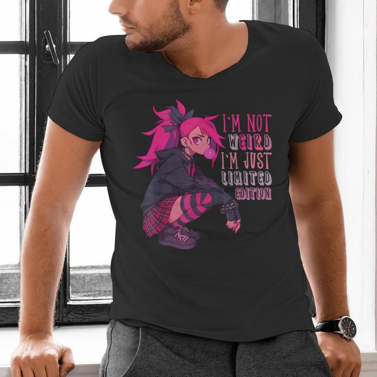 Anime Girl I'm Not Weird Just Limited Edition Introvert Goth Men's V-Neck T-Shirt Anime Girl I'm Not Weird Just Limited Edition Introvert Goth Men's V-Neck T-Shirt
