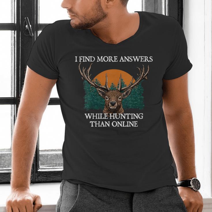 More Answers While Hunting Introvert Hunter Antisocial Men's V-Neck T-Shirt