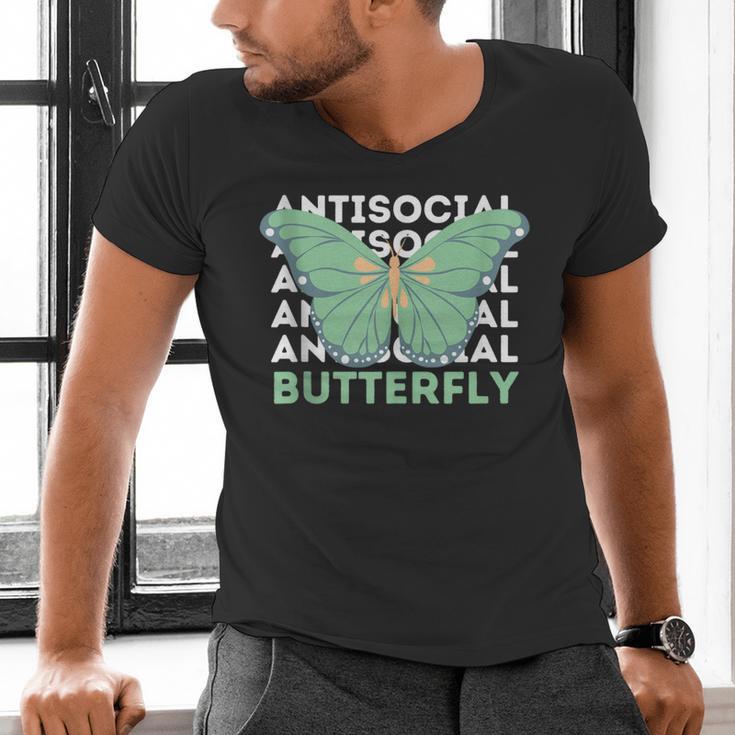 Anti-Social Introvert Butterfly Men's V-Neck T-Shirt Anti-Social Introvert Butterfly Men's V-Neck T-Shirt