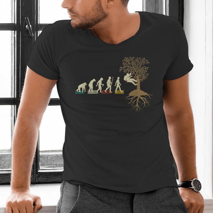 Arborist Tree Trimmer Classic Fit Short Sleeve Crew Neck Arborist For Him Husband Dad Friend Solid With Letter Print Size Small Men's V-Neck T-Shirt