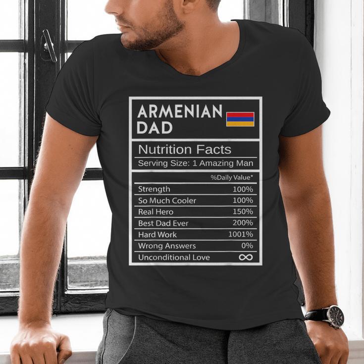 Armenian Dad Nutrition Facts National Pride For Dad Men's V-Neck T-Shirt Armenian Dad Nutrition Facts National Pride For Dad Men's V-Neck T-Shirt