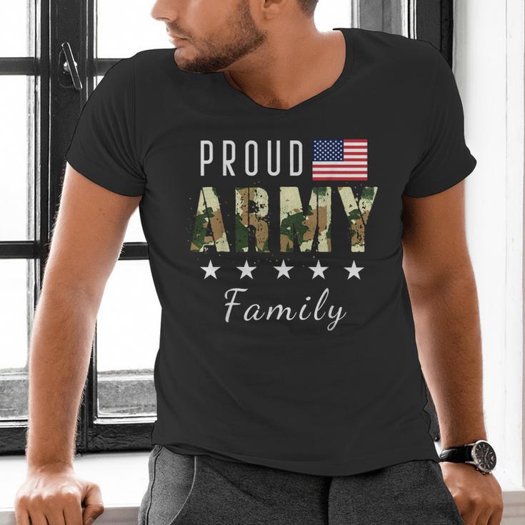 Army Graduation Proud Military Family Mom Dad Brother Sister Men's V-Neck T-Shirt