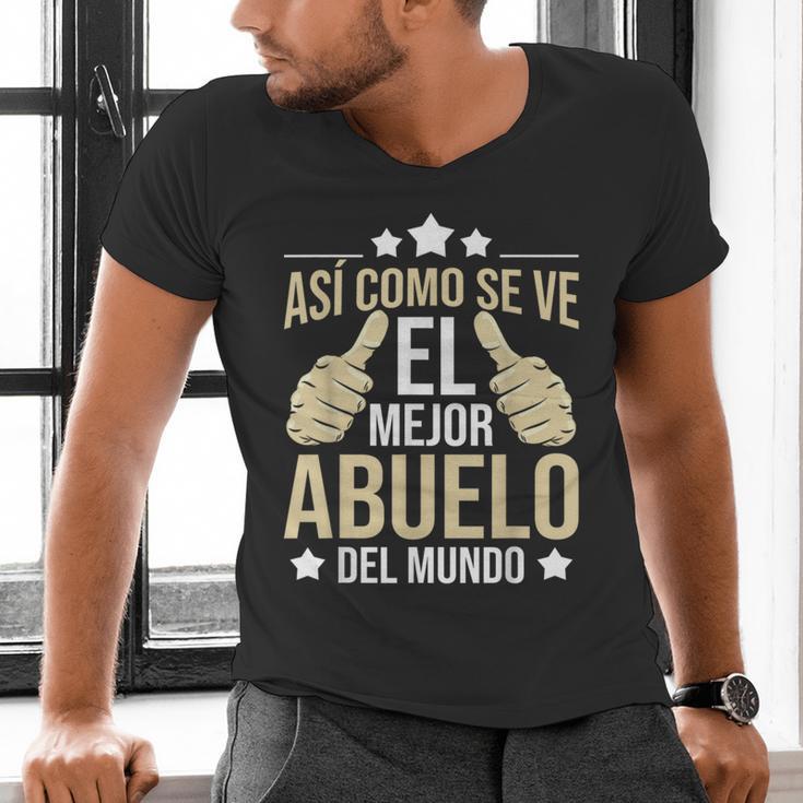 Así Como Se Ve El Mejor Abuelo Del Mundo Grandfather Dad Men's V-Neck T-Shirt