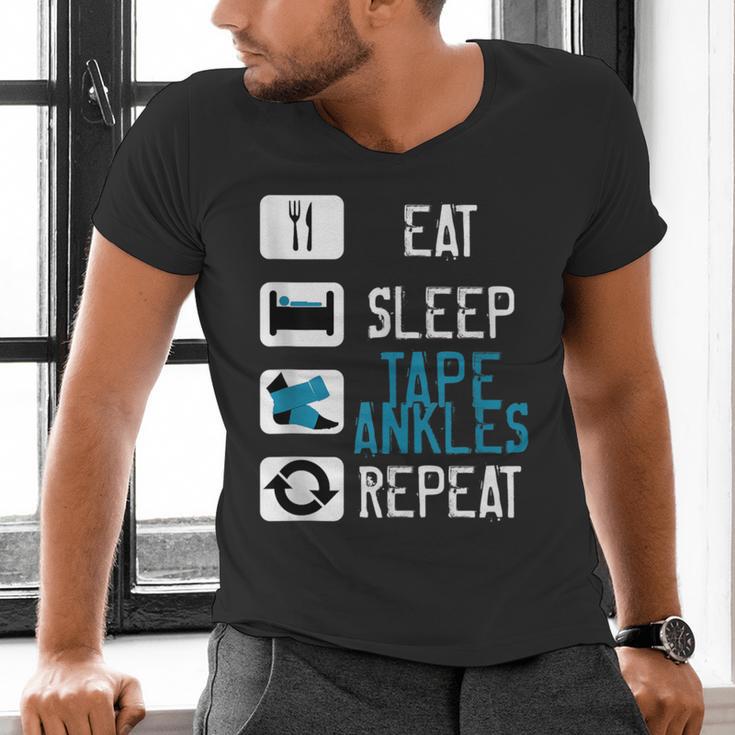 Athletic Trainer Eat Sleep Tape Ankles Graduation Men's V-Neck T-Shirt