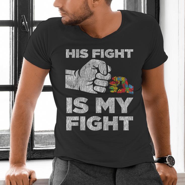 Autism Awareness Mom Dad Parents Autistic Kids Awareness Small Men's V-Neck T-Shirt Autism Awareness Mom Dad Parents Autistic Kids Awareness Small Men's V-Neck T-Shirt