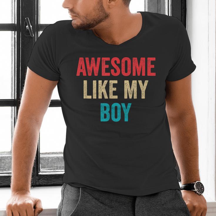 Awesome Like My Boy Mom Dad Men's V-Neck T-Shirt