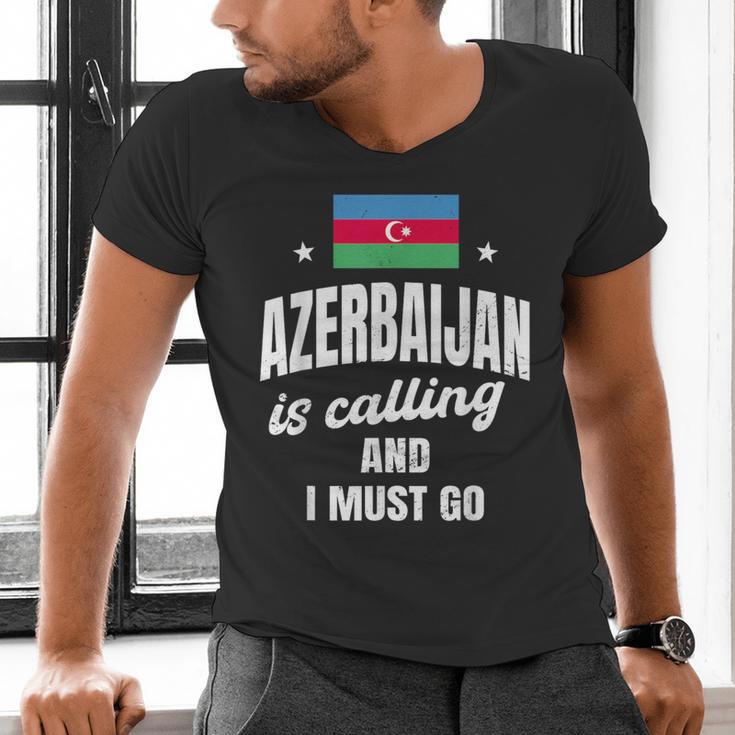 Azerbaijan Lover Saying Azeri Nostalgia Men's V-Neck T-Shirt