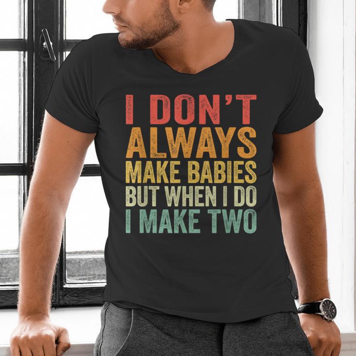 Baby Twins For Pregnant Mum Dad Men's V-Neck T-Shirt