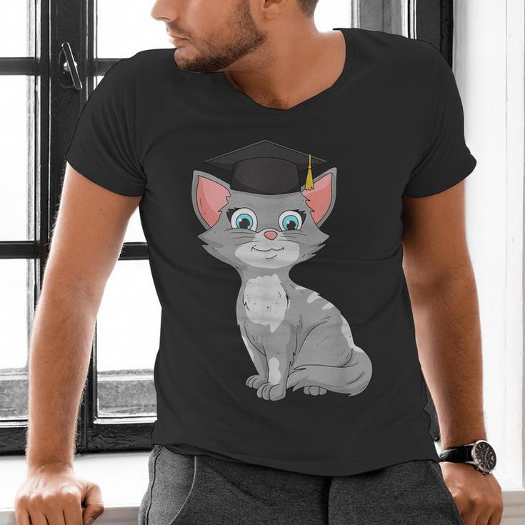 Bachelor Master Cats Graduation 2026 Graduate Men's V-Neck T-Shirt