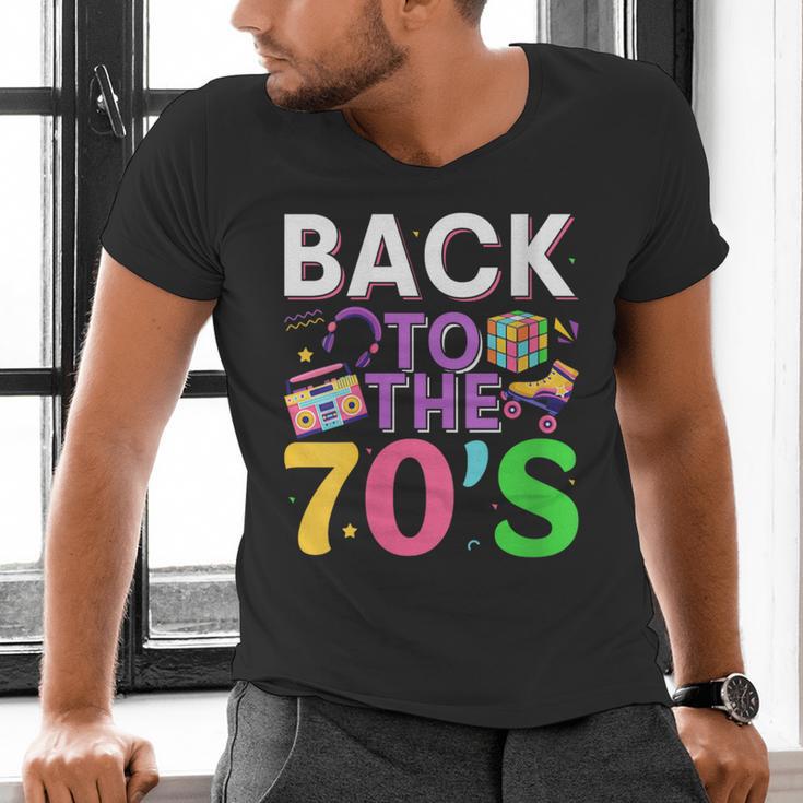 Back To The 70's Mixtape Era Nostalgia Retro 1970 70's Style Men's V-Neck T-Shirt