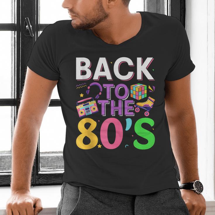 Back To The 80's Mixtape Era Nostalgia Retro 1980 80's Style Men's V-Neck T-Shirt
