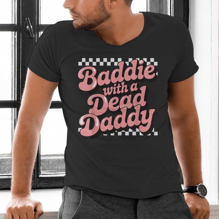 Baddie With A Dead Daddy Men's V-Neck T-Shirt