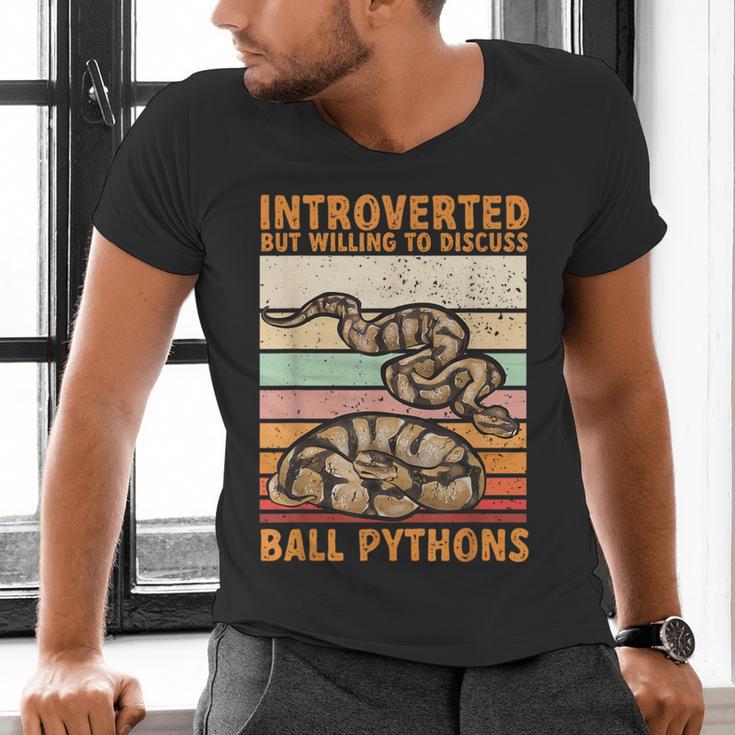 Ball Python Snake Introvert Ball Python Men's V-Neck T-Shirt Ball Python Snake Introvert Ball Python Men's V-Neck T-Shirt