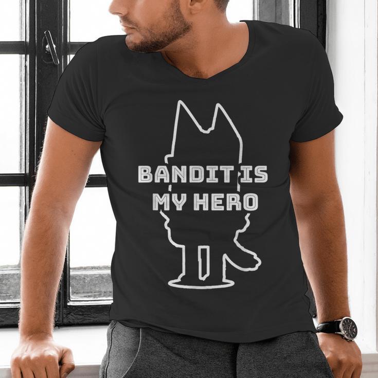 Bandit Is My Hero Kid's Show Dad Dog Men's V-Neck T-Shirt