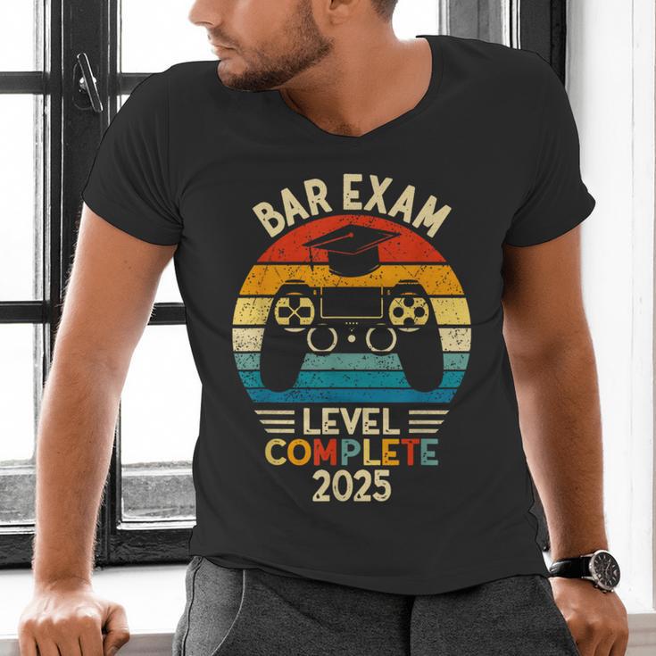 Bar Exam Level Complete 2025 Lawyer Law School Graduation Men's V-Neck T-Shirt