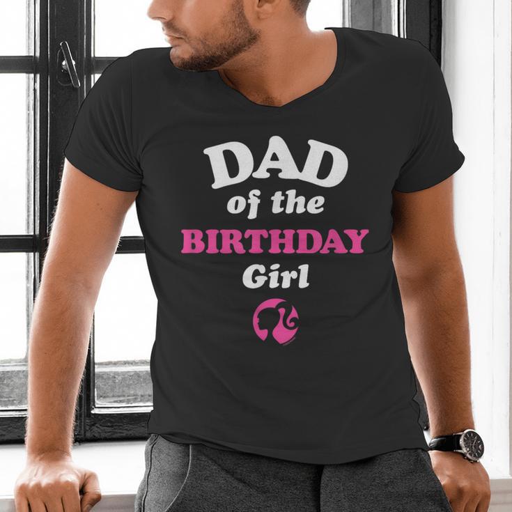 Barbie Dad Of The Birthday Girl Small Men's V-Neck T-Shirt