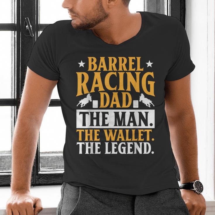Barrel Racing Dad Horse Barrel Racer Men's V-Neck T-Shirt
