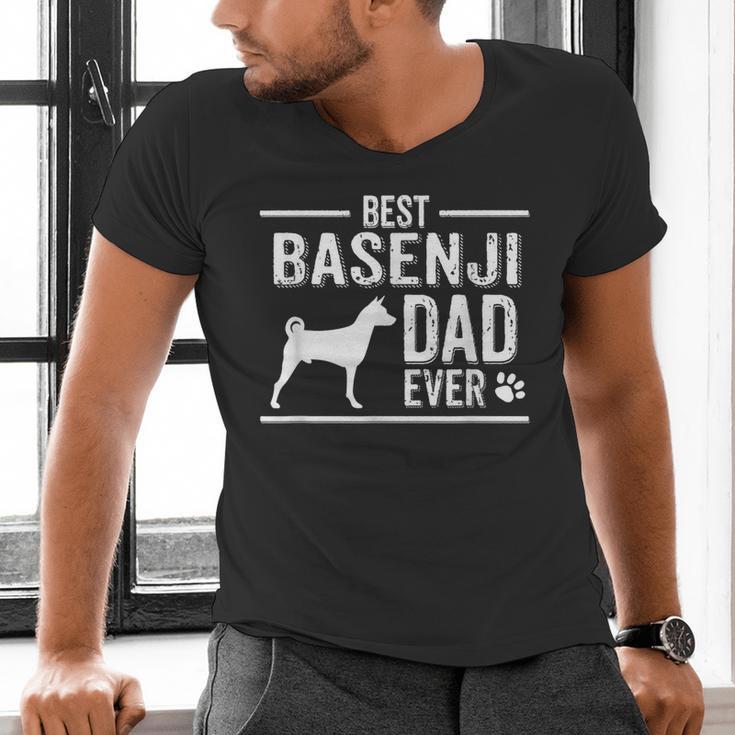 Basenji Dad Best Dog Owner Ever T-Shirt Men's V-Neck T-Shirt