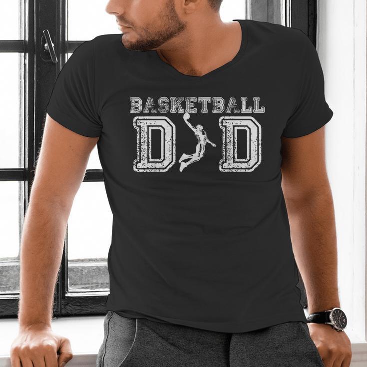 Basketball Dad TShirt Fathers Day For Daddy Papa Father Men's V-Neck T-Shirt Basketball Dad TShirt Fathers Day For Daddy Papa Father Men's V-Neck T-Shirt