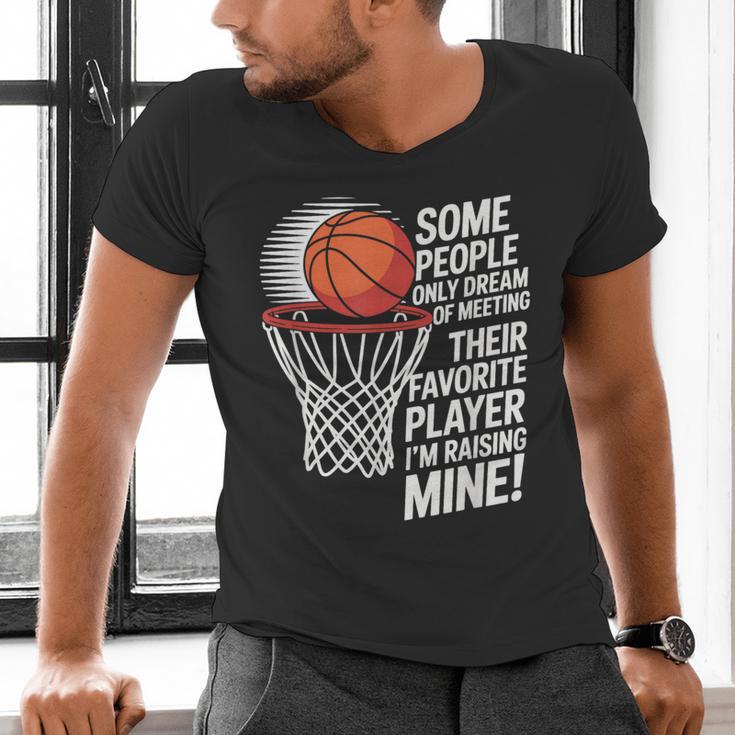 Basketball Mom Or Dad Basketball Parent Men's V-Neck T-Shirt